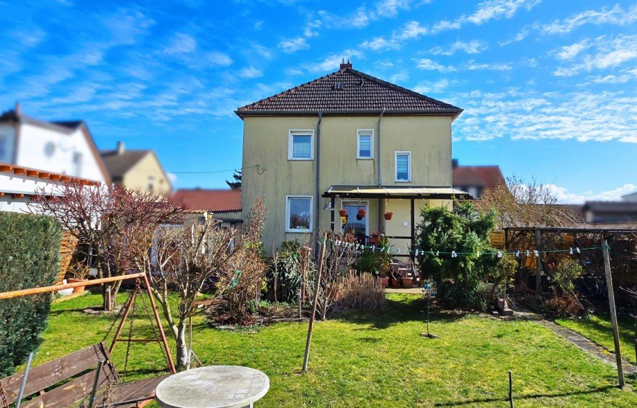 Haus Ansicht Garten Einfamilienhaus Aken