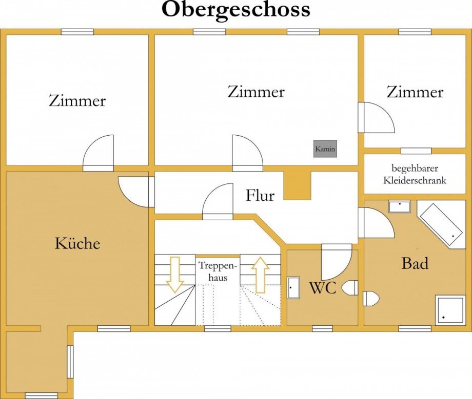 Grundriss Obergeschoss Mehrfamilienhaus K�then (Anhalt)