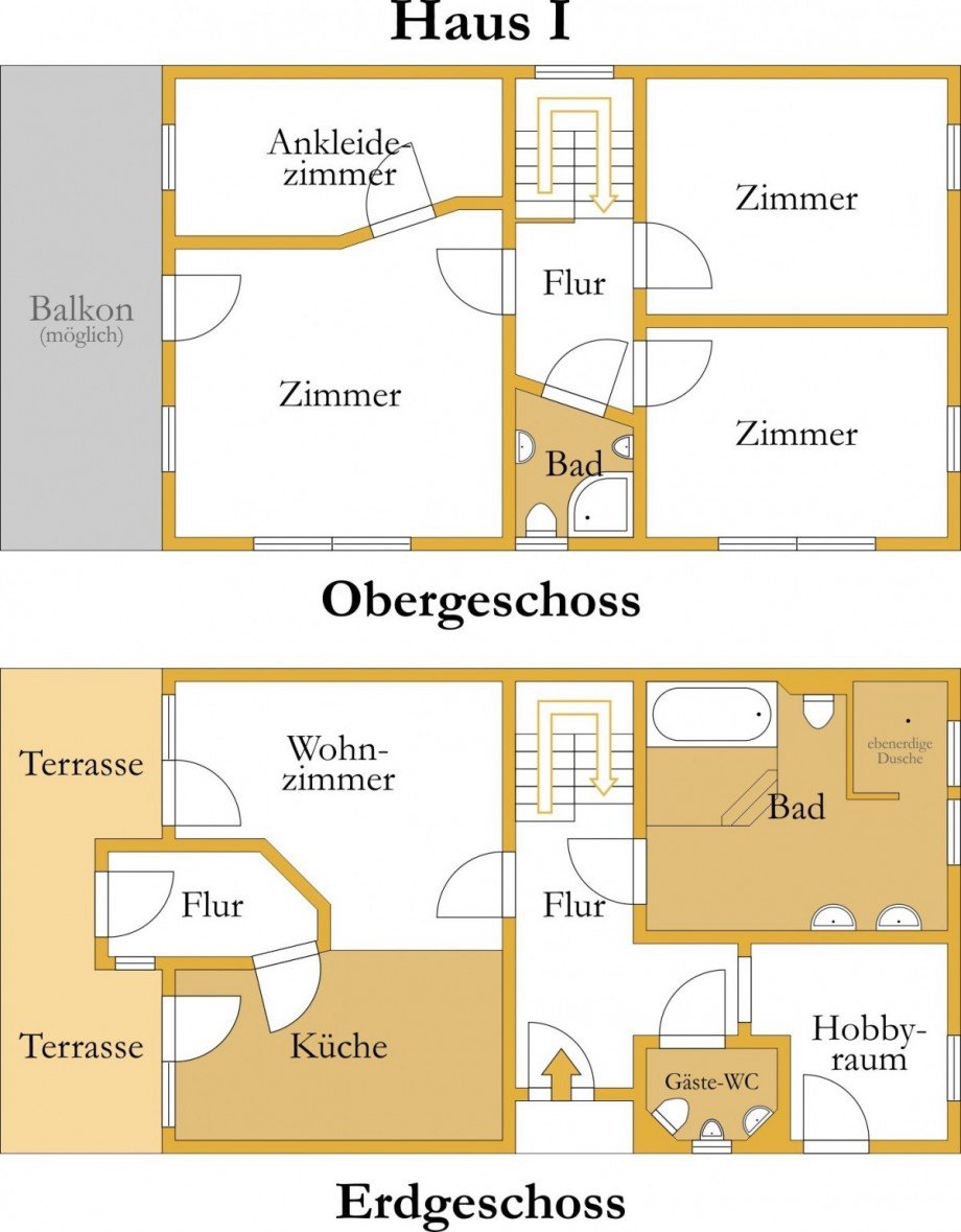 Grundriss Haus I Haus S�dliches Anhalt